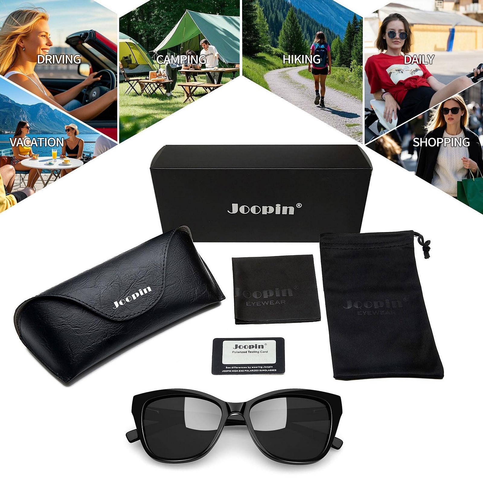 Сонцезахисні окуляри Котяче око Joopin Жіночі Поляризовані Модні 90-х UV400 Захист TR90, фото №6