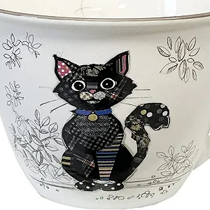 Миска з ручкою KIUB Black Cat Fine China 550 мл synthetic.ua - Фото 1