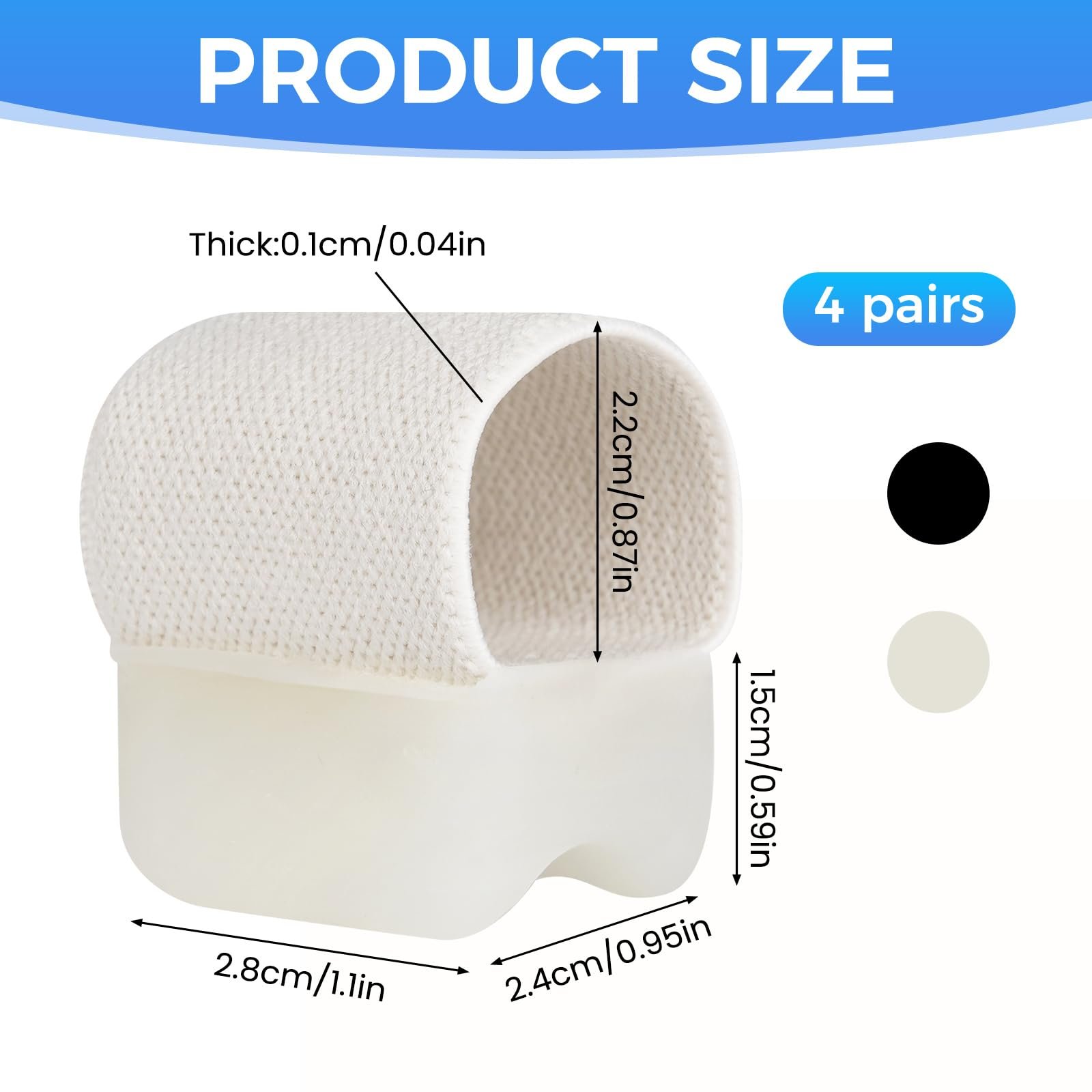 Роздільник для великого пальця ноги 8 шт. для жінок та чоловіків, коректор вальгусної деформації, фото №2 Роздільник для великого пальця ноги 8 шт. для жінок та чоловіків, коректор вальгусної деформації, фото №2