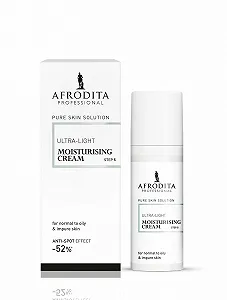 Денний крем для обличчя Afrodita Professional Ultra Light зволожувальний матувальний з ніацинамідом, гіалуроновою кислотою та пантенолом 50 ml - Фото 1