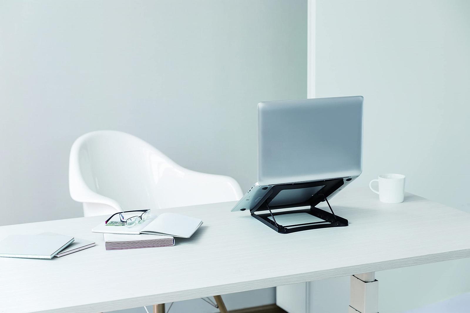 Подставка для ноутбука алюминиевая Newstar NSLS075BLACK - черная, фото №21