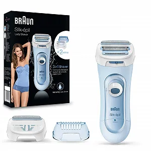 Жіноча електробритва Braun Silk-epil 5-160 3-в-1 бездротова Wet & Dry з тримером та системою пілінгу, синя - Фото 1
