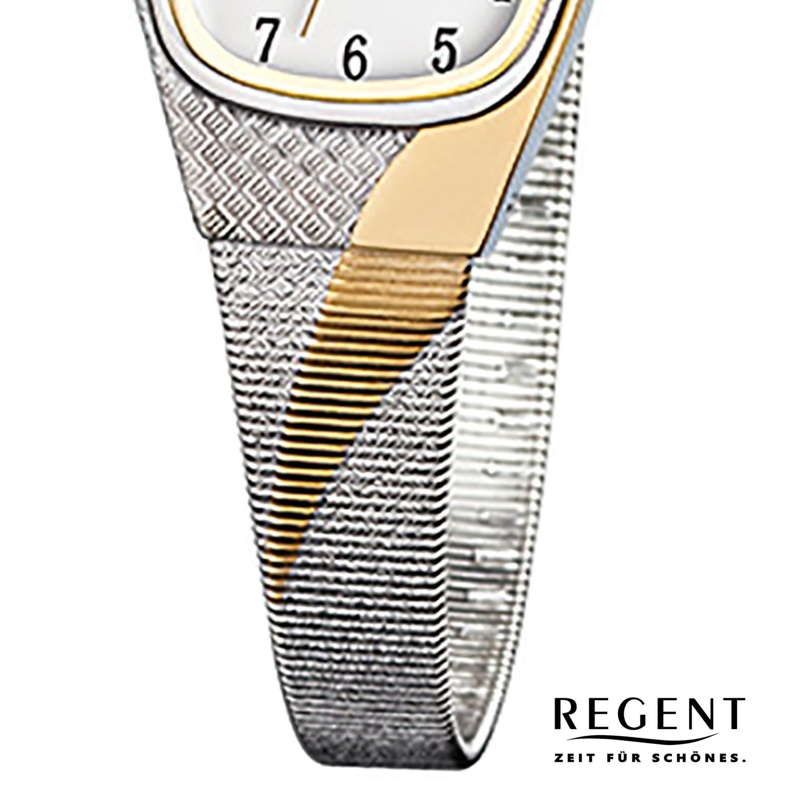 Женские часы Regent Elegant URF625 Аналоговые Браслет из нержавеющей стали Серебряный Золотой Кварцевый Белый циферблат, серебряный, Браслет, фото №3 Женские часы Regent Elegant URF625 Аналоговые Браслет из нержавеющей стали Серебряный Золотой Кварцевый Белый циферблат, серебряный, Браслет, фото №3