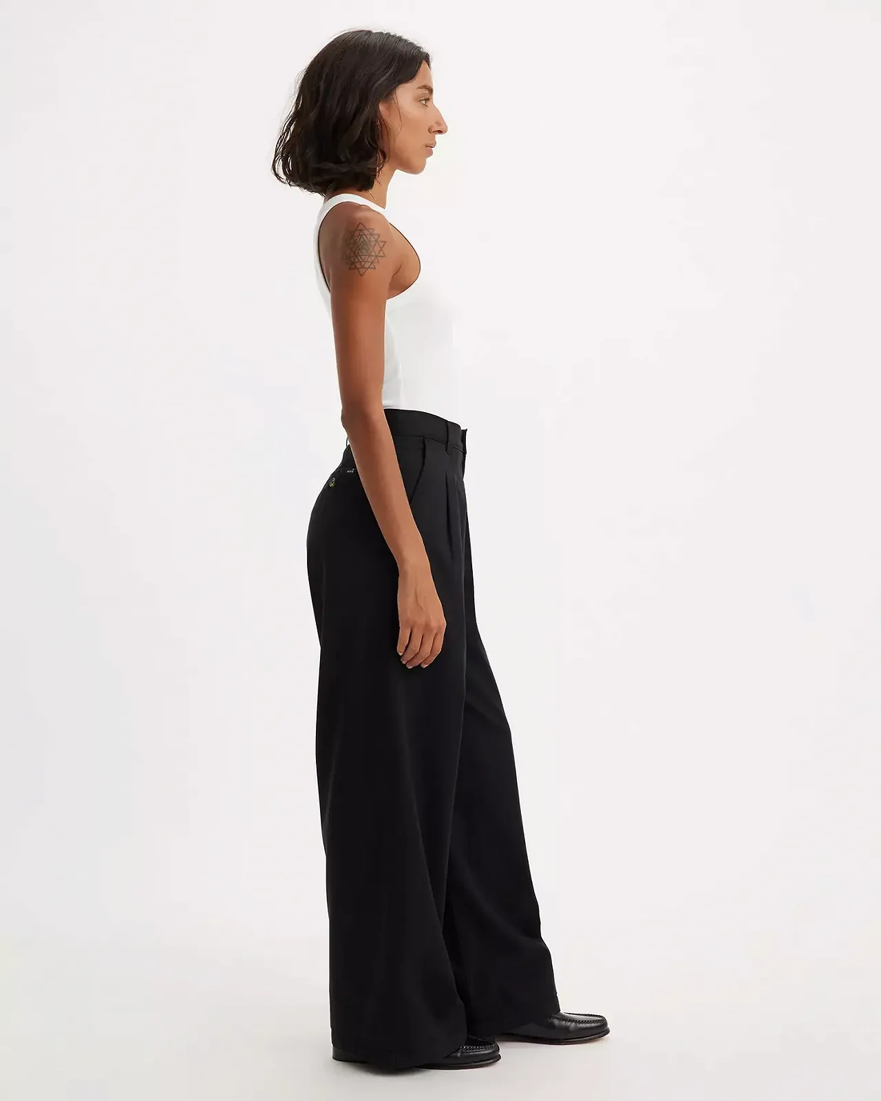 Жіночі штани Levis - Pleated Wideleg Trouser Caviar - 27 34, фото №3