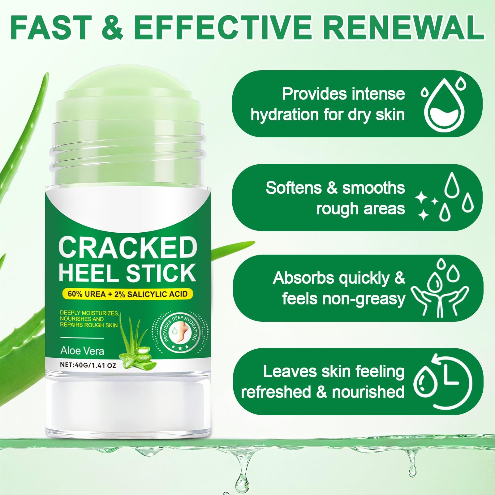 Бальзам-стік для ніг Cracked Heel Repair зволожувальний з сечовиною Smooth, фото №4