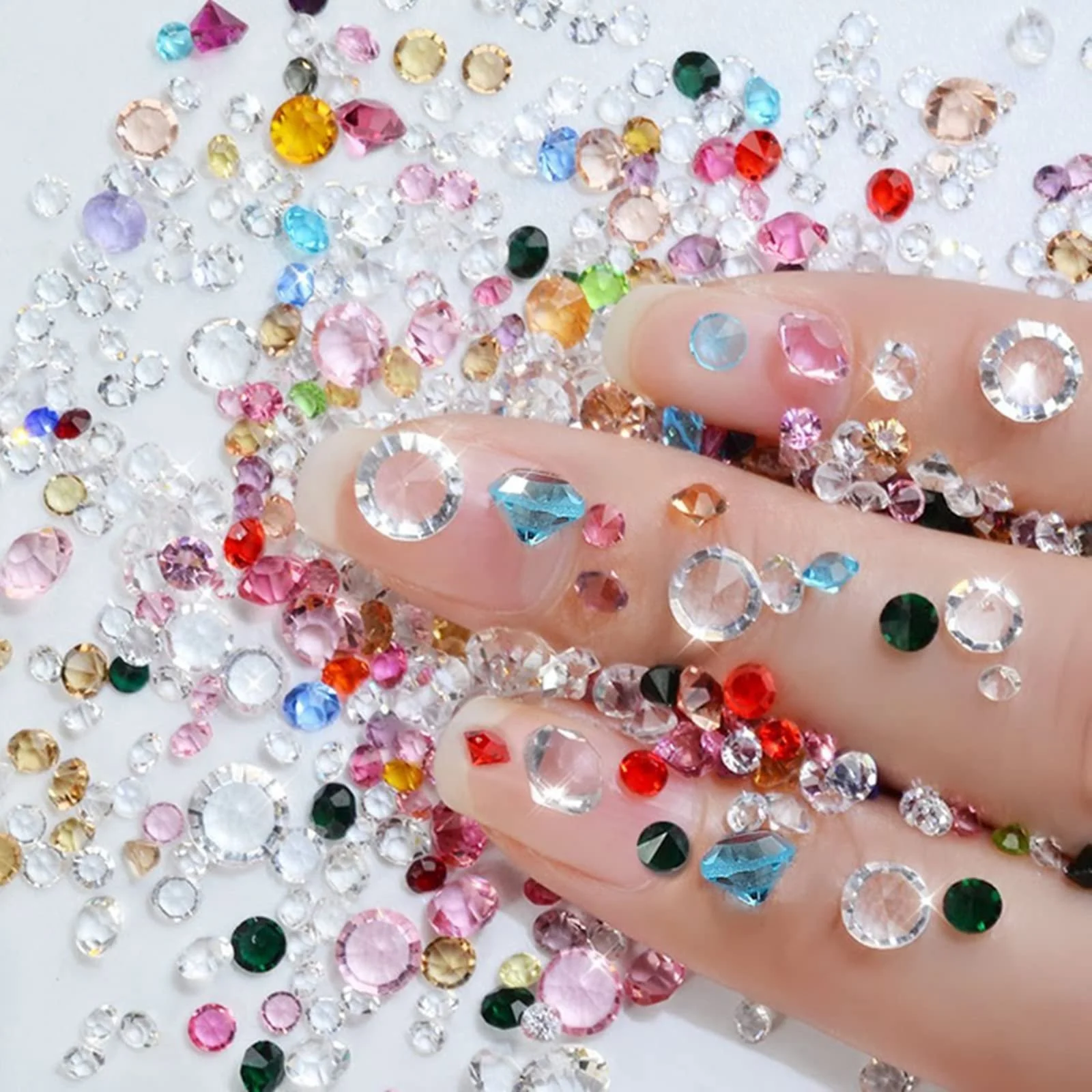 Стрази для нігтів Мікс Кольорів кристали для DIY 3D дизайну, фото №3