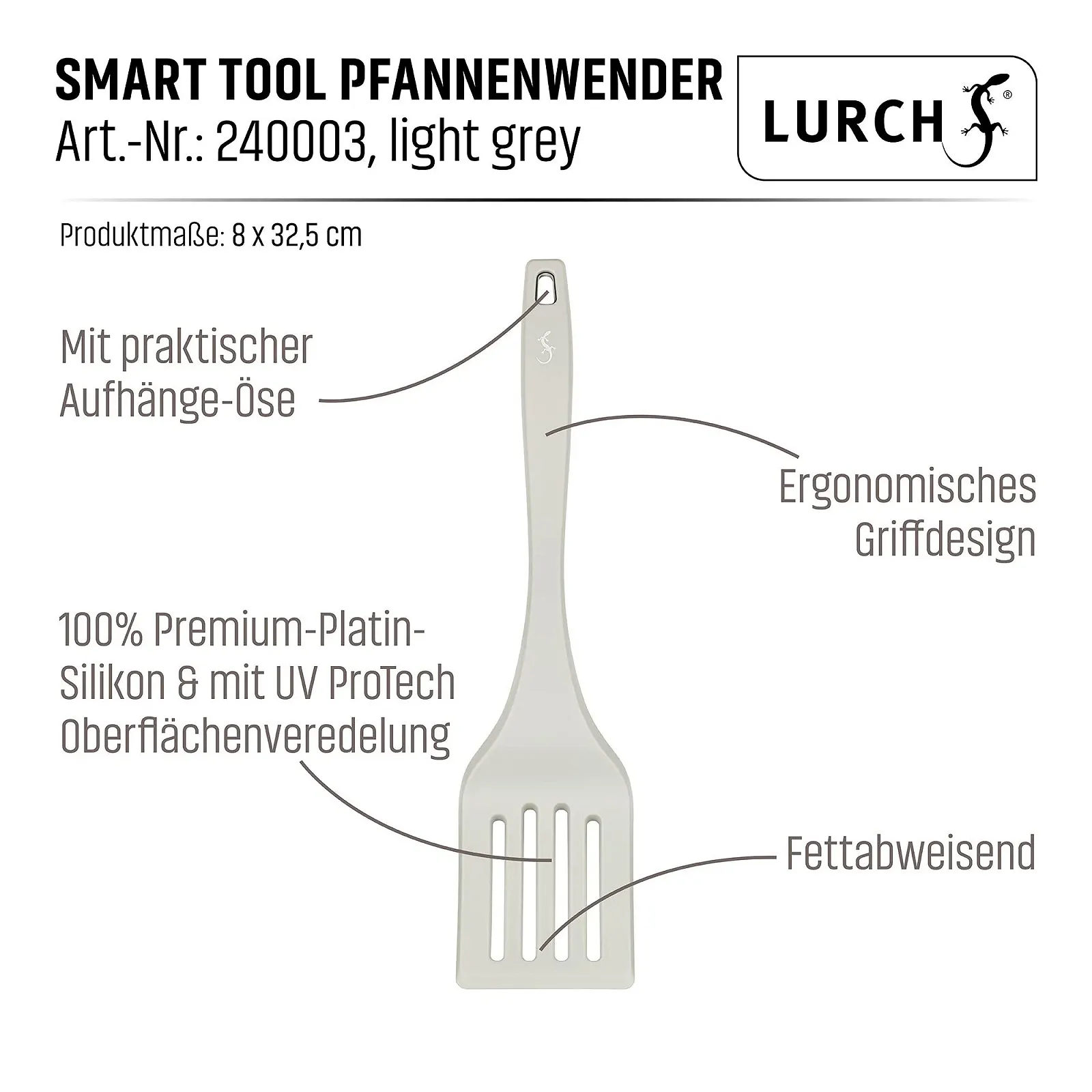 Лопатка LURCH Smart Tool 240003 силиконовая с нейлоновым сердечником 32.5 см, фото №4