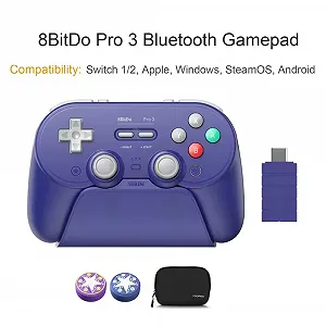 Геймпад 8Bitdo Pro 3 Windows/Android/Switch 2/macOS TMR Violet + Док-станція synthetic.ua - Фото 1