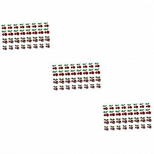 Украшение для ногтей Вишня FRCOLOR 96 шт. Заклепки для ногтей со стразами Форма вишни Фруктовые украшения для ногтей Блестящие аксессуары для ногтей Золотой декор Стразы для ногтей Miss Golden из сплава - Фото 1