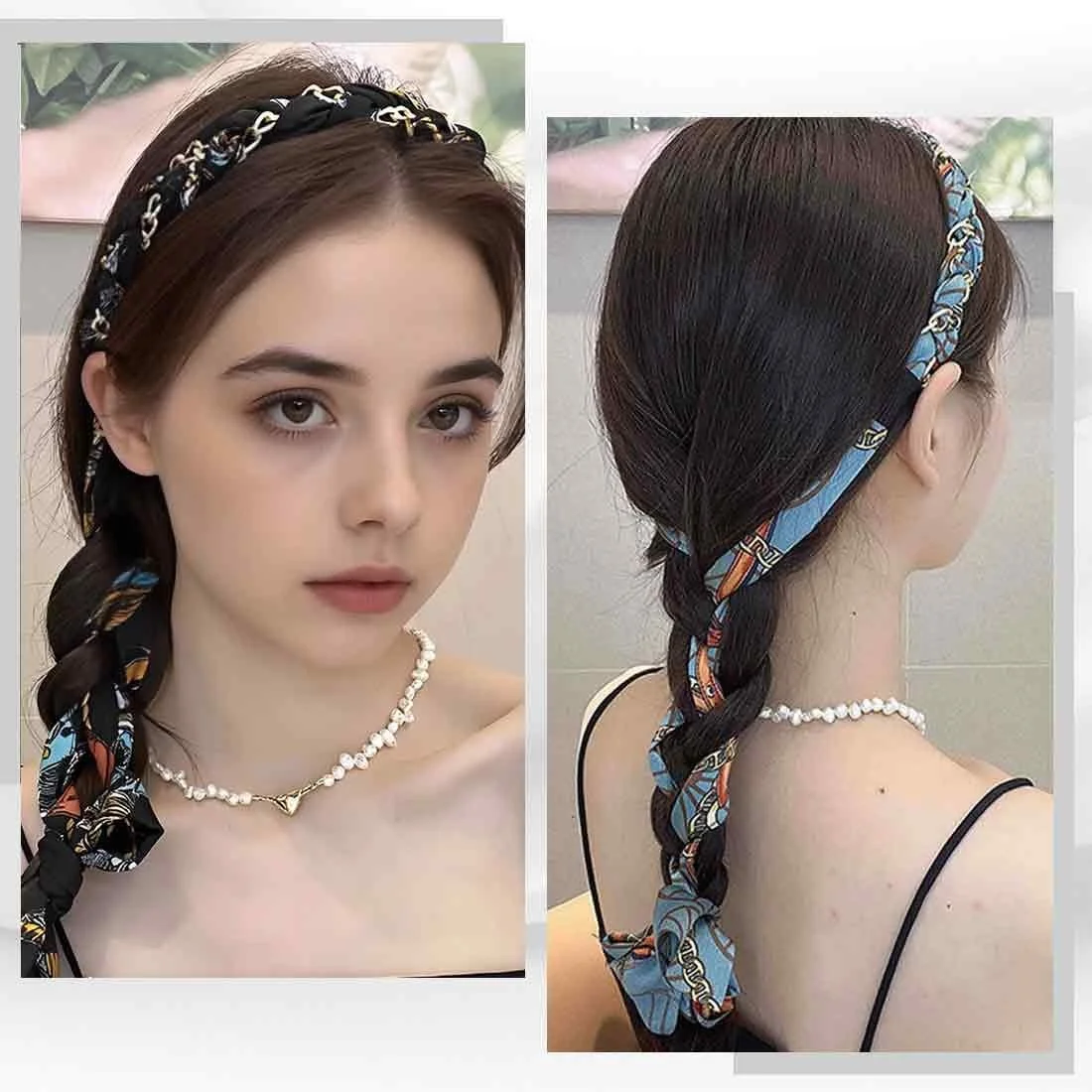 Набір широких пов'язок на голову для жінок з бантом, фото №5