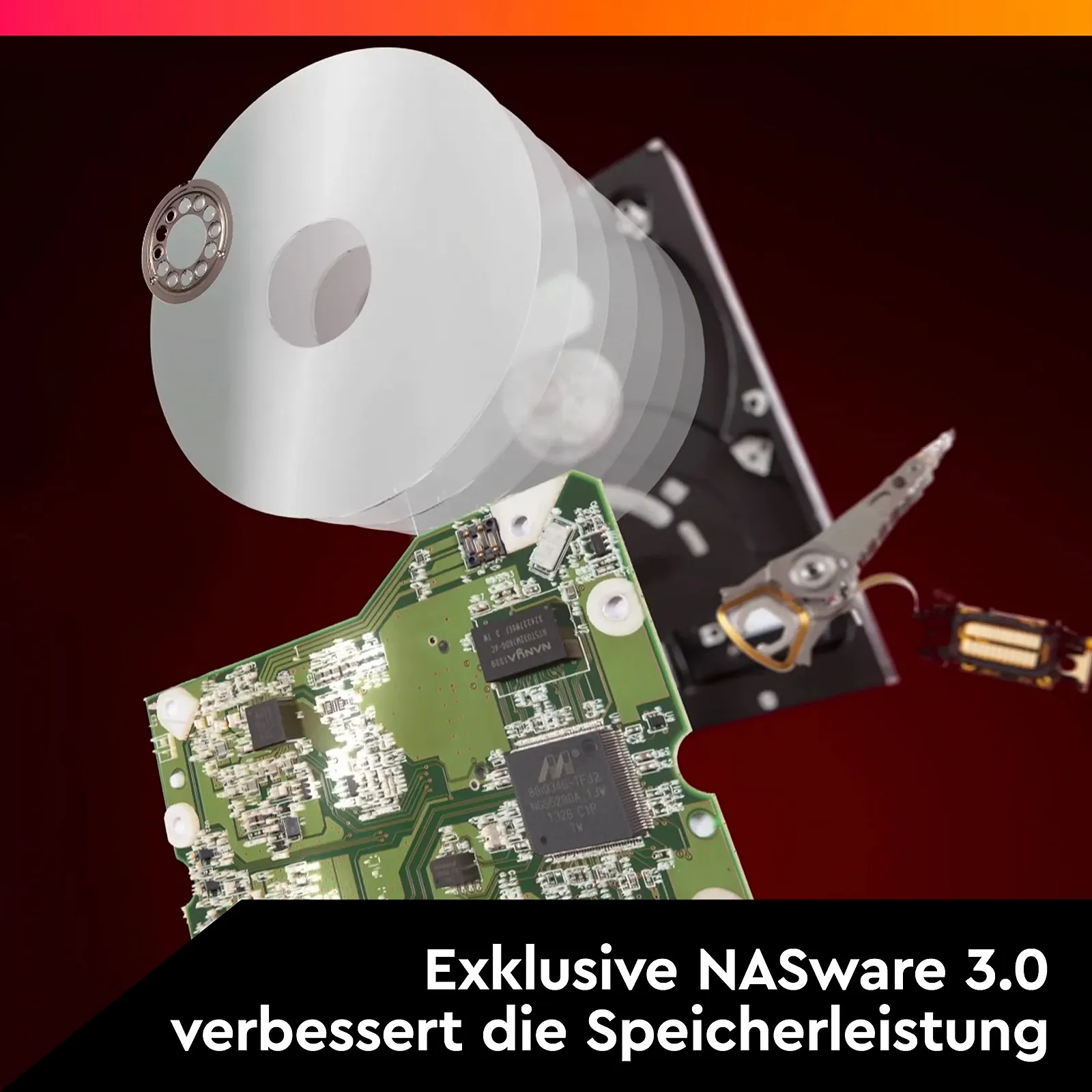 Внутрішній жорсткий диск Western Digital Red WD40EFAX 4TB 3.5 дюйма 5400 RPM 64MB Cache, фото №3