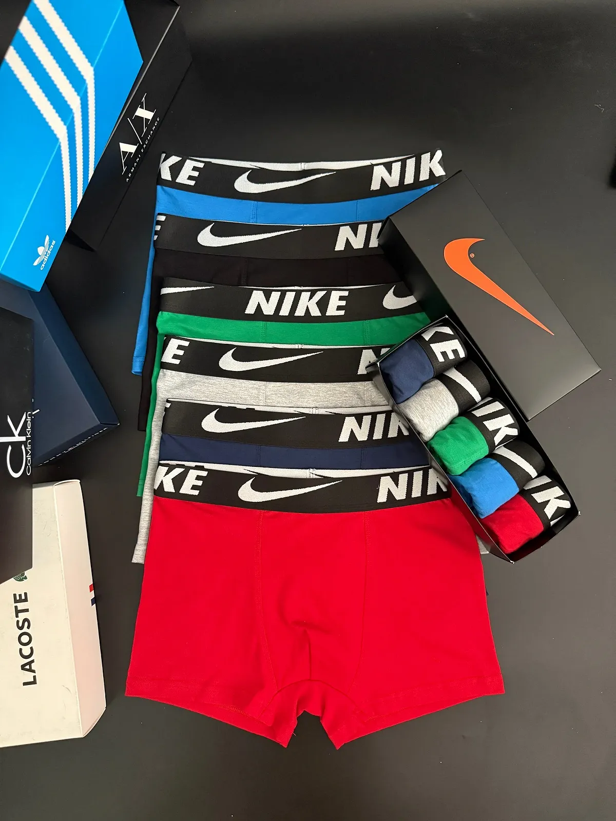 Чоловічі труси боксери комплект NIKE різнокольорові, фото №4