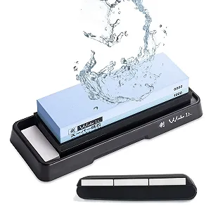 Точилка для ножів Wakoli Professional Whetstone 1000/6000 корундова з тримачем - Фото 1