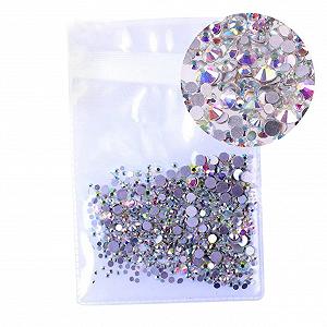 Стразы Круглые Beavorty 2880 штук AB Crystals synthetic.ua - Фото 1