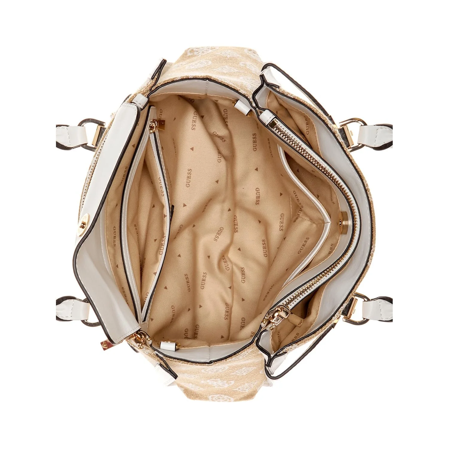 Сумка GUESS Loralee Status Satchel White Logo, фото №4