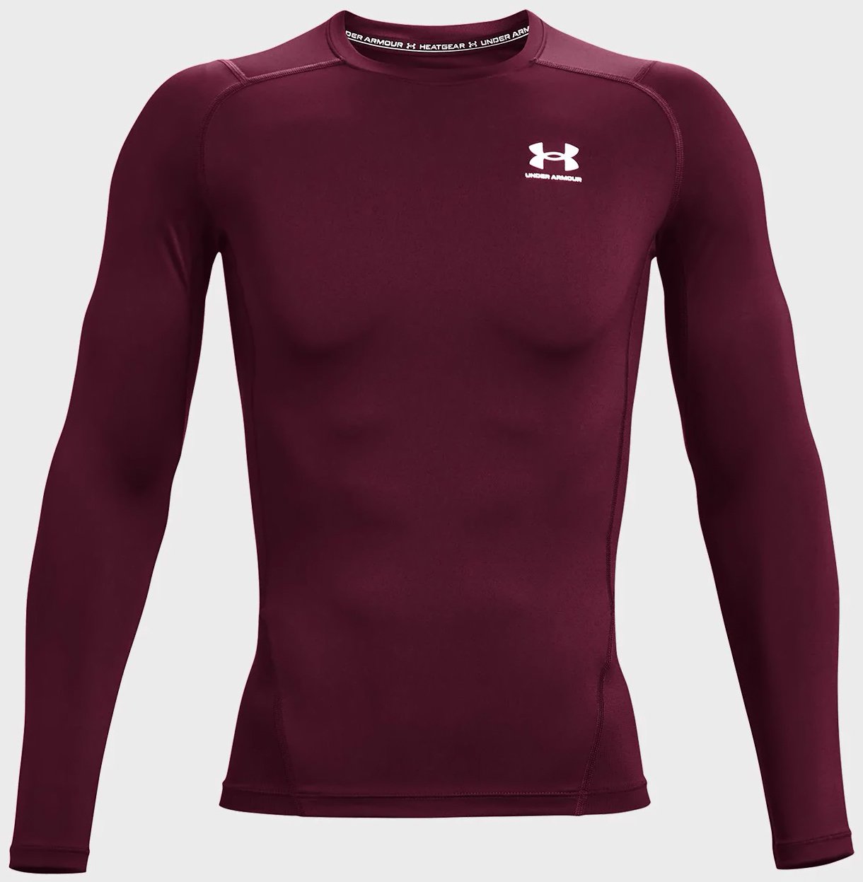 Лонгслів UA HG Armour Comp LS бордовий  S, фото №4