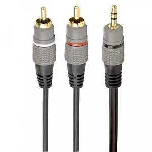 Кабель мультимедийный Jack 3.5mm to 2хRCA 2.5m Cablexpert (CCA-352-2.5M) - Фото 1