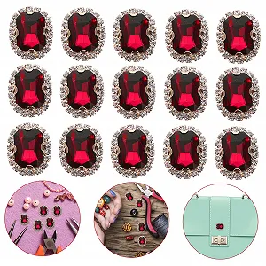 Стрази для пришивання ручної роботи 20 шт. Tofficu Скло Яскраві кольори synthetic.ua - Фото 1