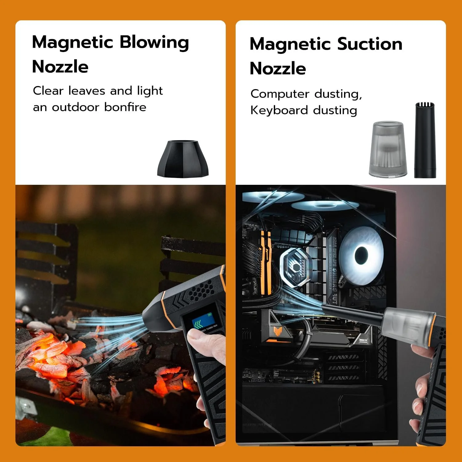 Электрическая воздуходувка Mcbazel 130000 RPM 4 скорости LED, фото №6 Электрическая воздуходувка Mcbazel 130000 RPM 4 скорости LED, фото №6