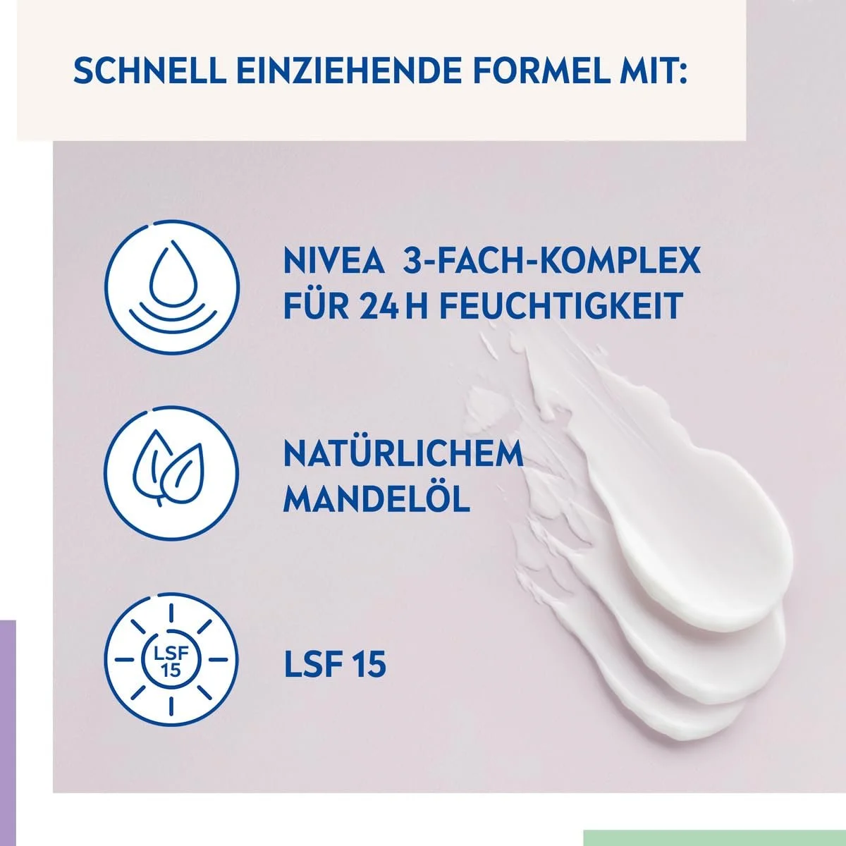 Денний крем NIVEA Reichhaltige 24h LSF15 50 мл, фото №2 Денний крем NIVEA Reichhaltige 24h LSF15 50 мл, фото №2