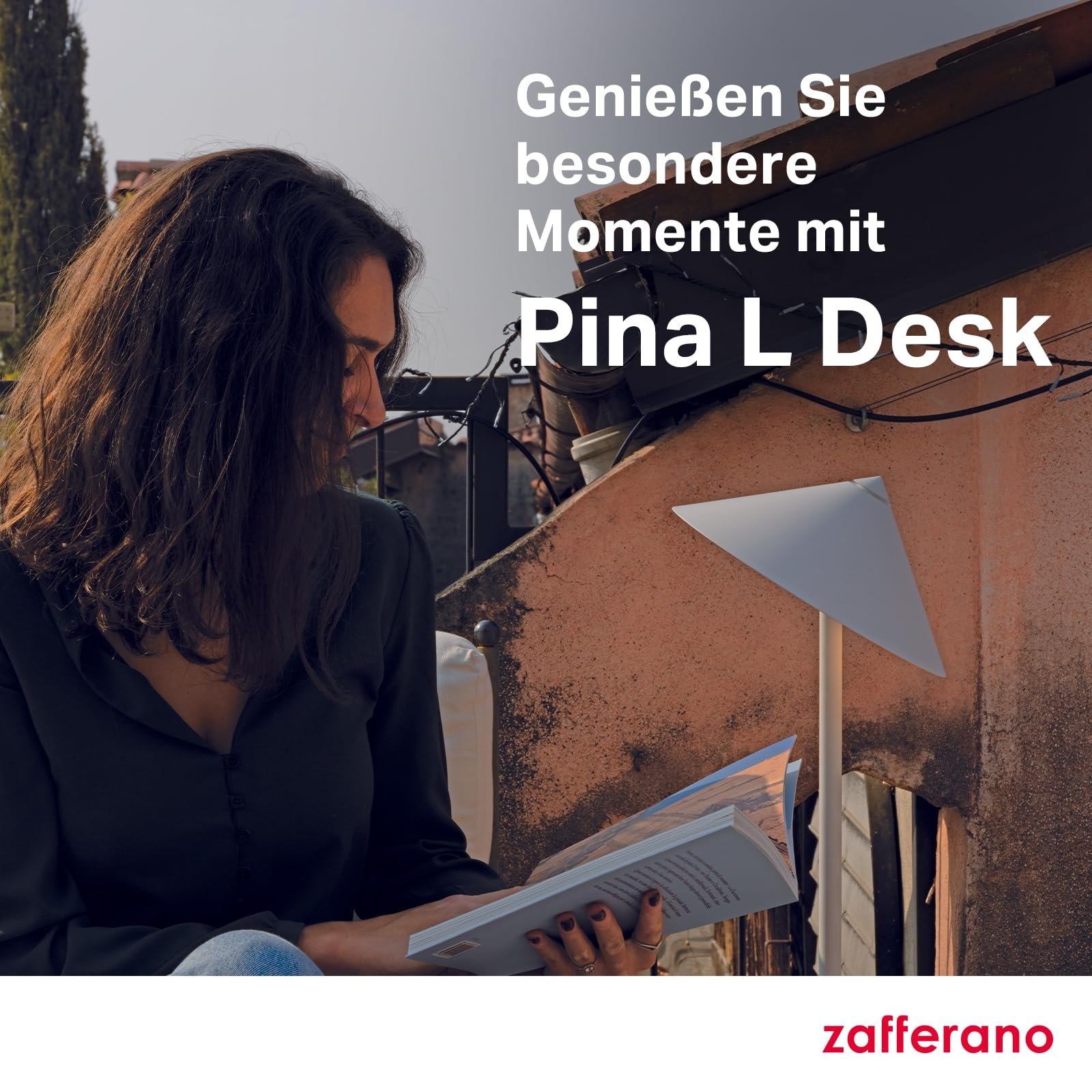 Настільна лампа Zafferano Pina L Бездротова Акумуляторна Сенсорна Поворотна головка Димована 2200-3000 K 55 см Білий, фото №8