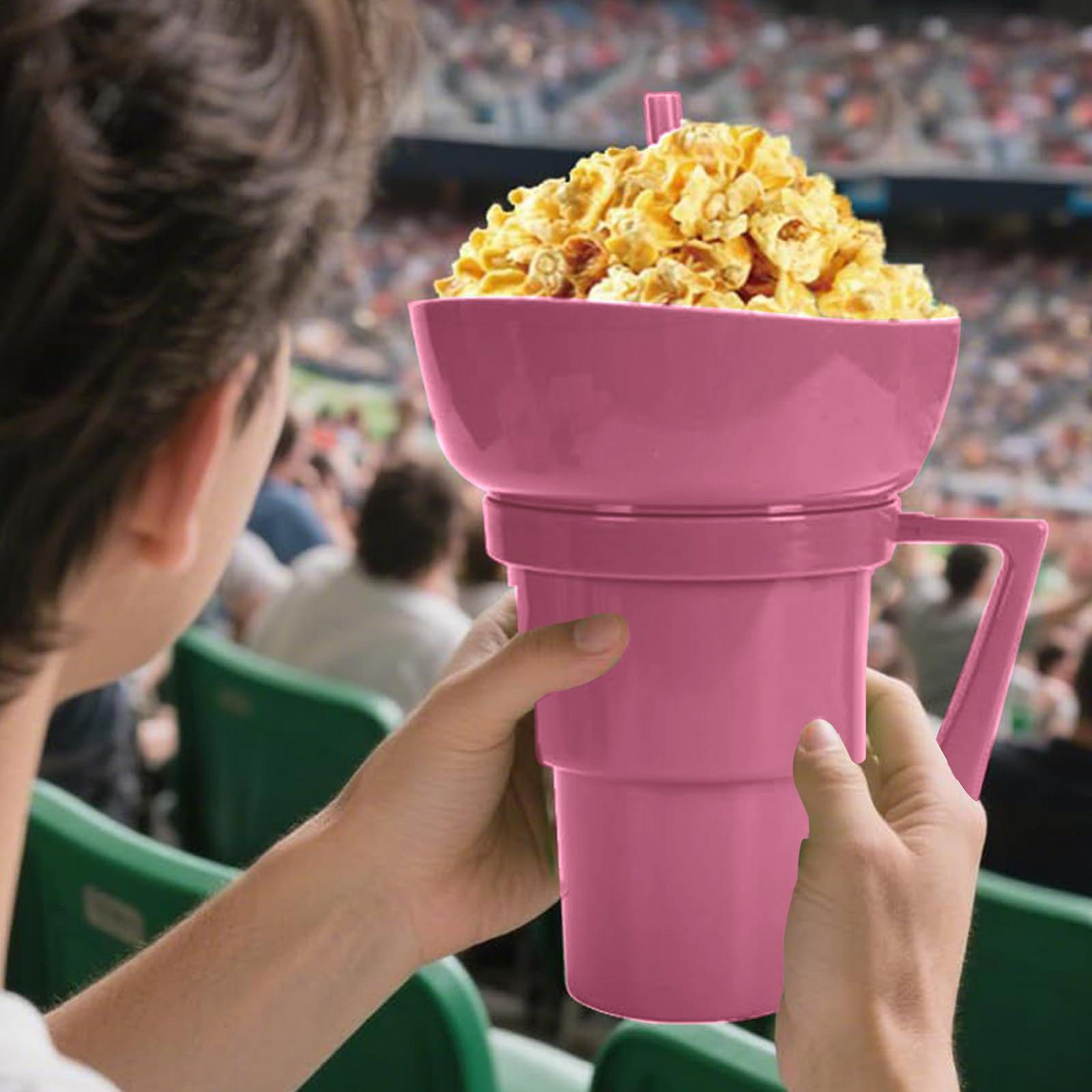 Детский контейнер для напитков и снеков с трубочкой, двойной портативный стакан для напитков и снеков для взрослых, детей, малышей, для улицы, путешествий, кемпинга, пикника, фото №7