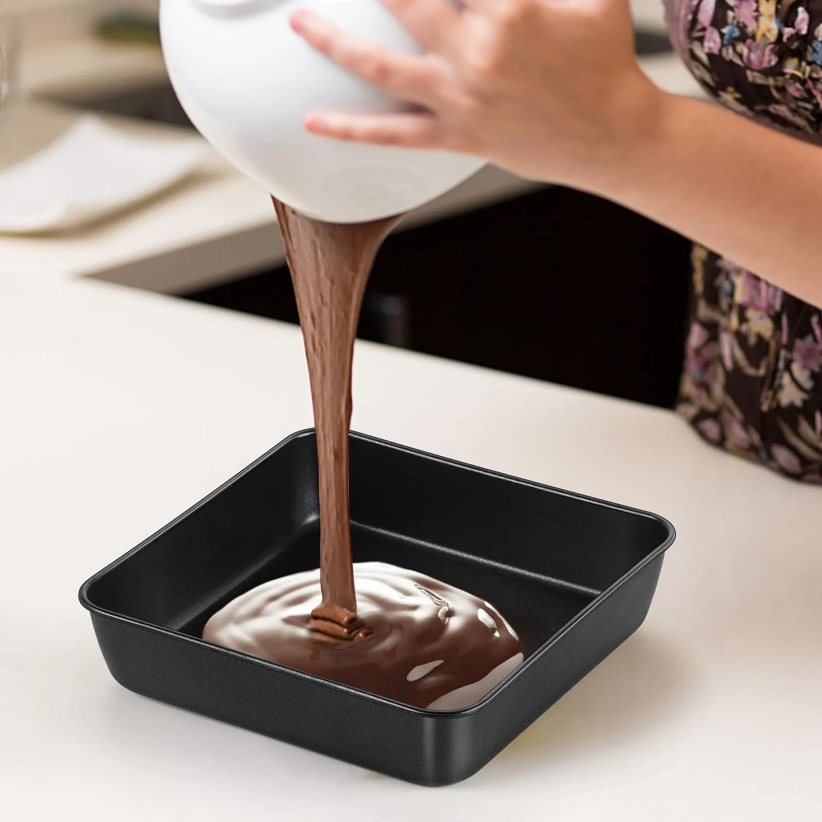 Форма для выпечки Joyfair Квадратная Набор из 2 шт. Нержавеющая сталь Антипригарная с крышкой 21 x 21 x 5 см, фото №5