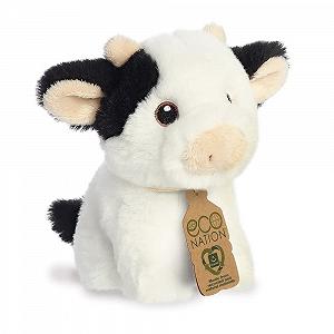 Мягкая игрушка Aurora Eco Nation Mini Cow 35072 13 см Черно-белый - Фото 1