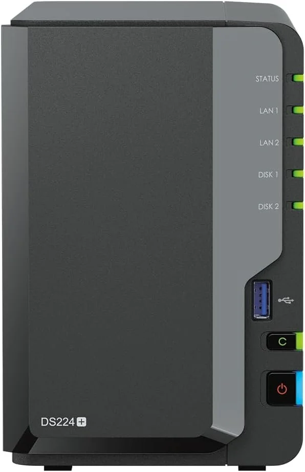 Мережеве сховище Synology DS224+ Чорне, фото №1