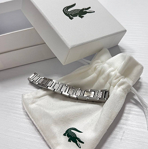 Браслет чоловічий лакоста срібного кольору сталевий Lacoste - Фото 1