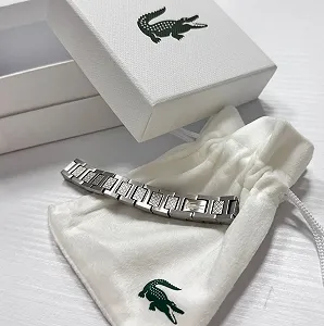 Браслет мужской Lacoste серебряного цвета стальной - Фото 1