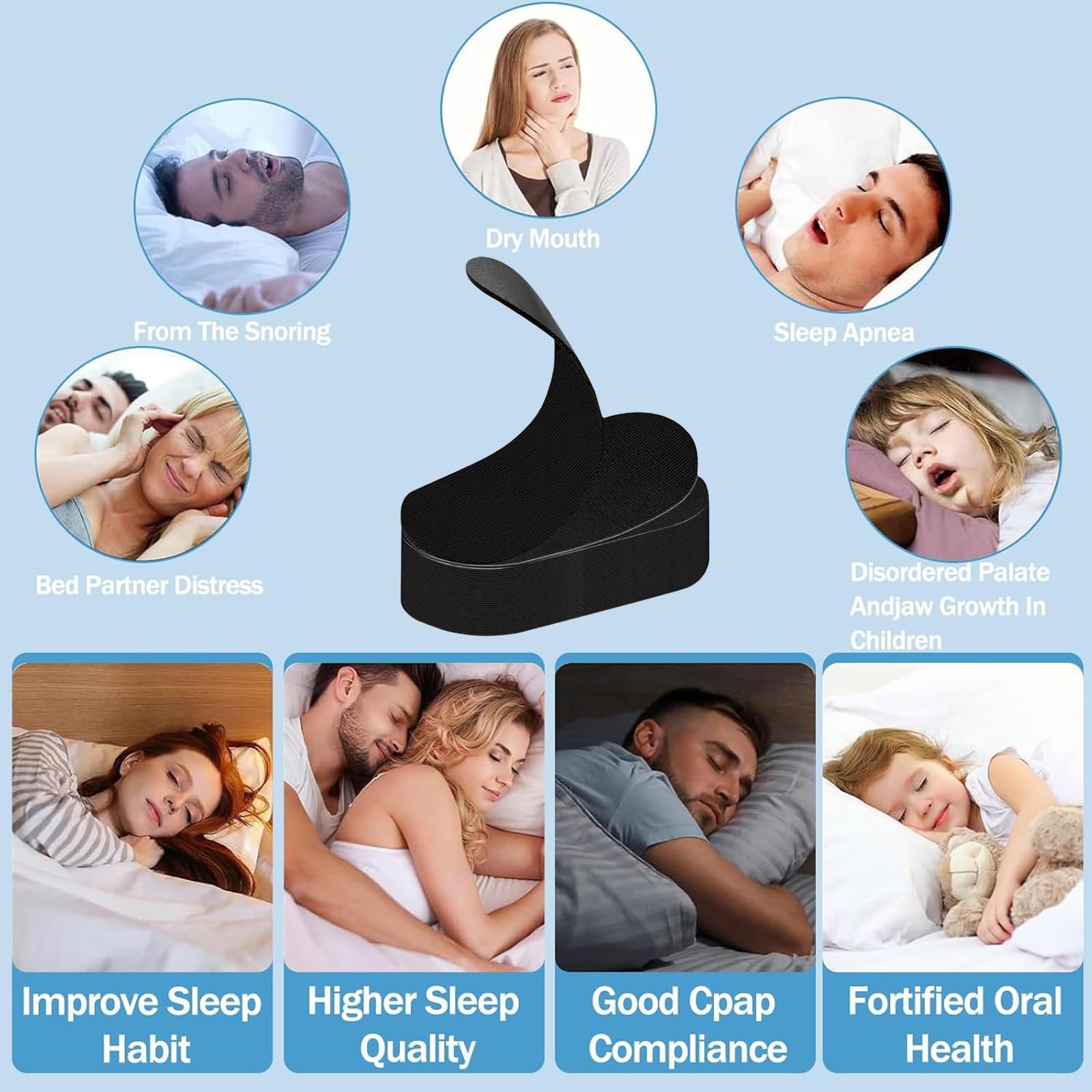 Пластир для рота для сну, 60 шт, фото №7 Пластир для рота для сну, 60 шт, фото №7