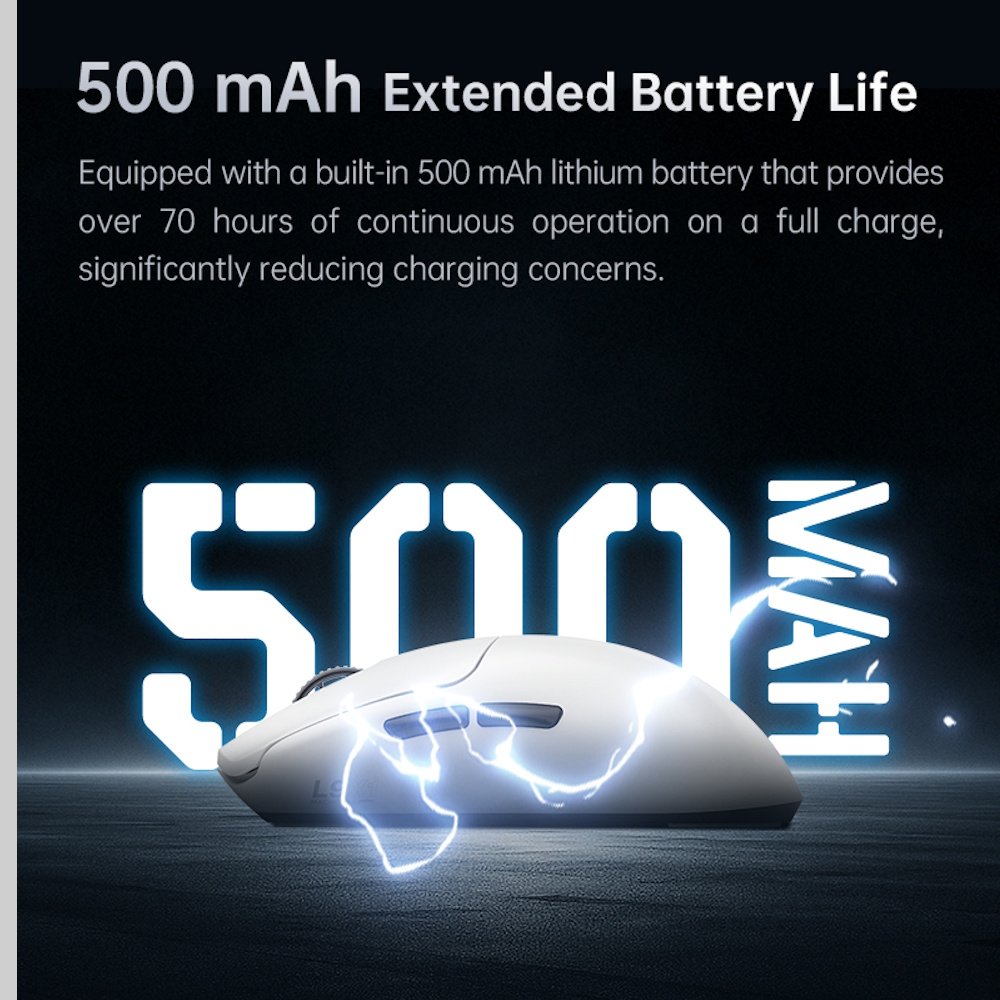 Комп'ютерна миша Machenike L9X1 White PAW3395 26000DPI 1000Hz Wired/2.4G/Bluetooth, фото №6