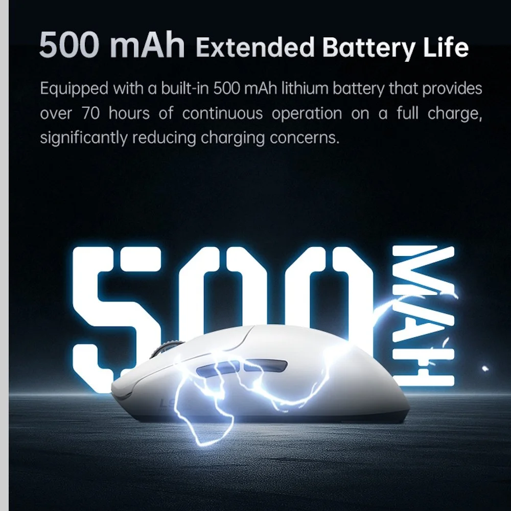 Комп'ютерна миша Machenike L9X1 White PAW3395 26000DPI 1000Hz Wired/2.4G/Bluetooth, фото №6 Комп'ютерна миша Machenike L9X1 White PAW3395 26000DPI 1000Hz Wired/2.4G/Bluetooth, фото №6