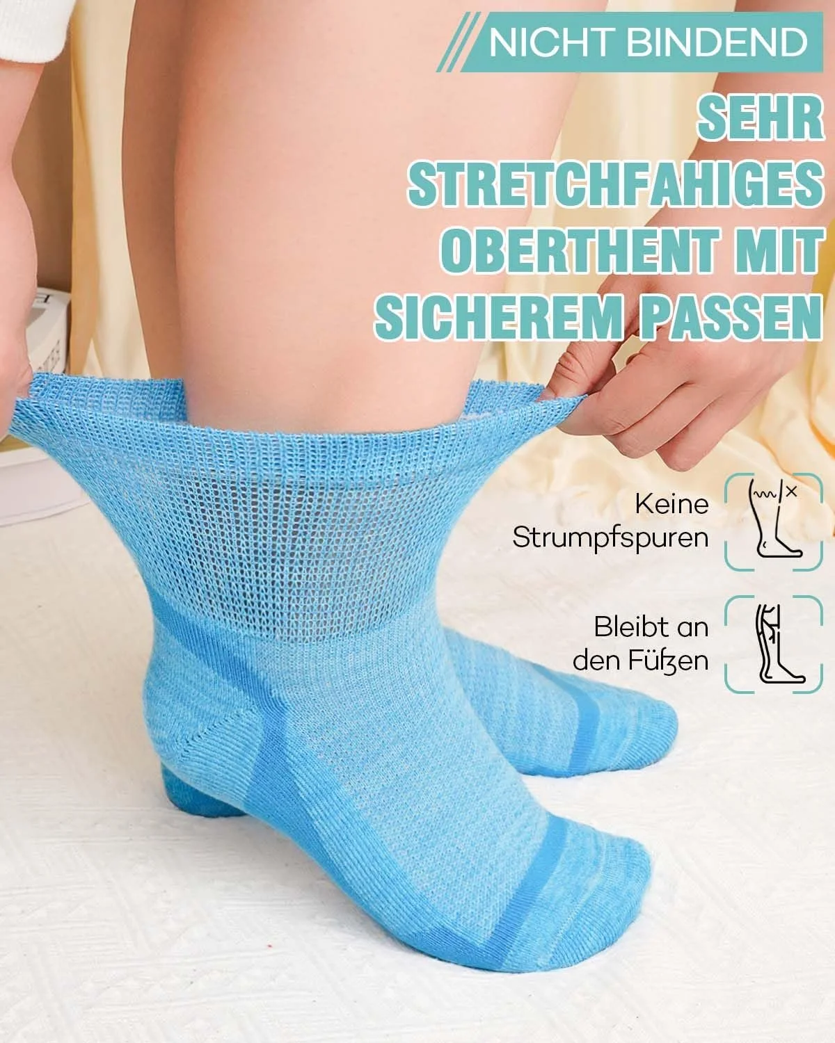 Диабетические носки Bamboo без резинки, без шва, для здоровья, до икры, деловые носки с комфортной резинкой и плюшевой подошвой, фото №2