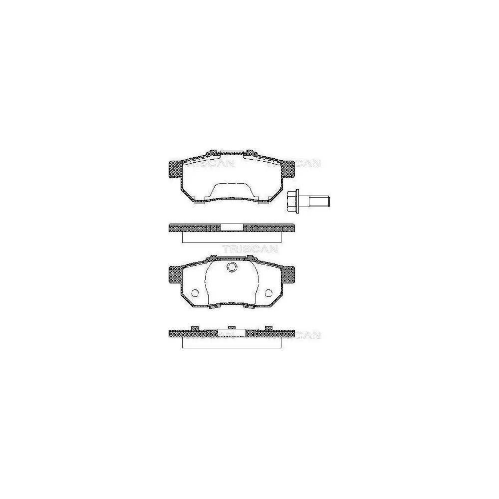 Комплект гальмівних колодок, дискові гальма TRISCAN 8110 40978 задня вісь для HONDA, фото №1