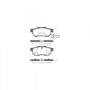 Комплект гальмівних колодок, дискові гальма TRISCAN 8110 40978 задня вісь для HONDA - Фото 1