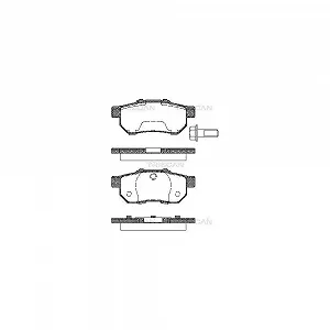 Комплект тормозных колодок, дисковый тормоз TRISCAN 8110 40978 задний мост для HONDA - Фото 1
