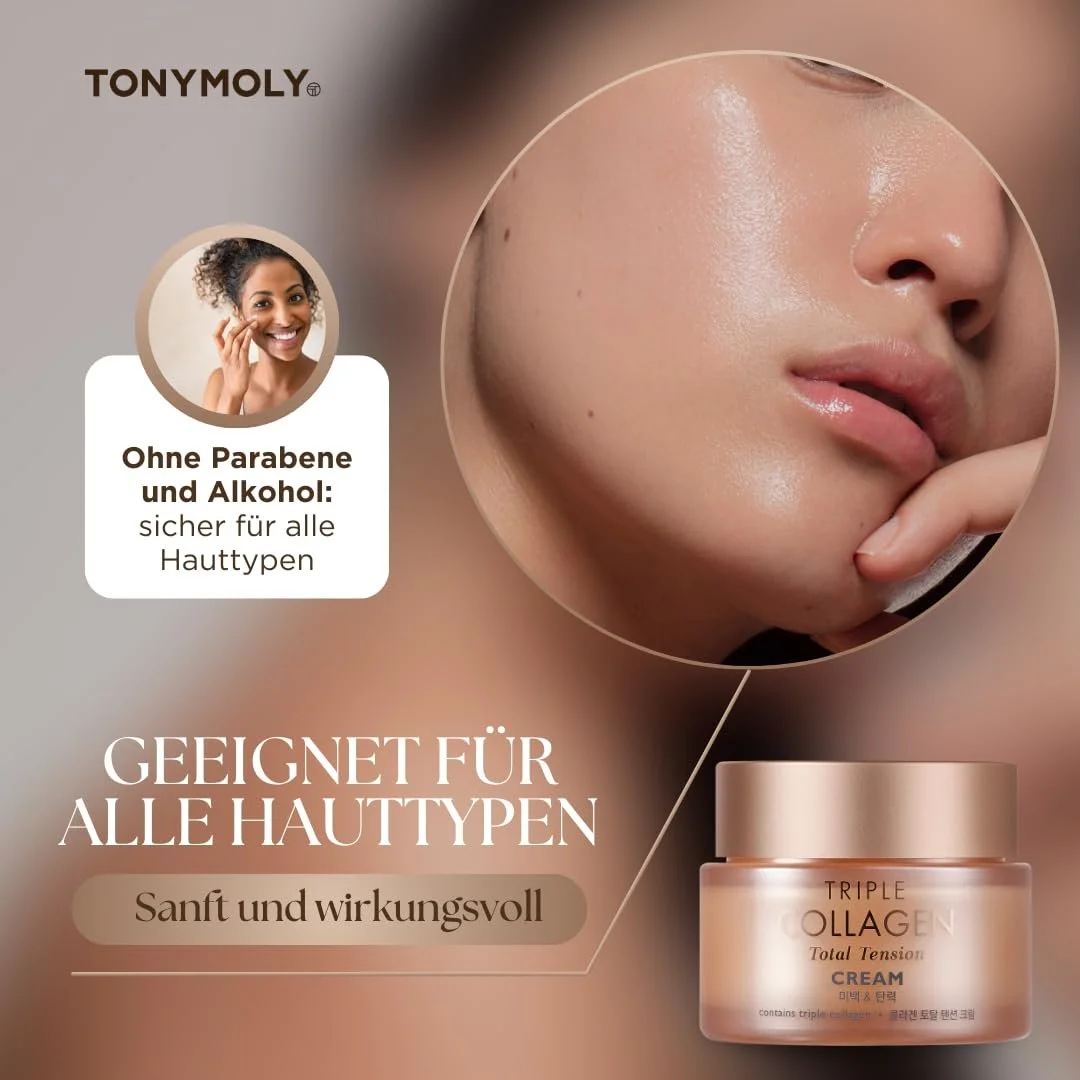 Крем TONYMOLY Triple Collagen Total Tension підтягувальний проти зморшок освітлювальний з ніацинамідом та вітаміном C 80 мл, фото №5