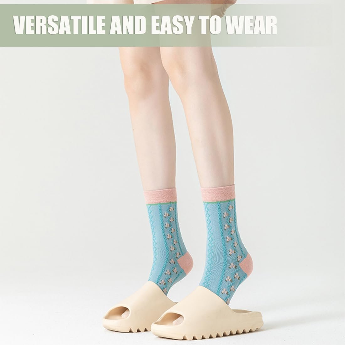 Женские гольфы Разноцветные (4 пары), фото №4