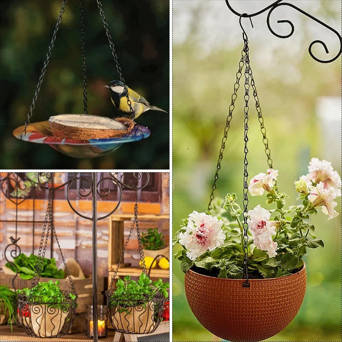 Ланцюги для підвісних кошиків Набір із 2 шт. Метал 40 см, фото №4