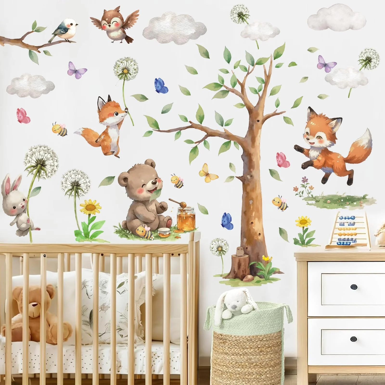 Наклейка на стіну TOARTI Forest Animals Tree DIY 100 x 80 см, фото №5