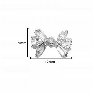 Стрази Метелик-Бантик Сріблястий, 10 шт synthetic.ua - Фото 1