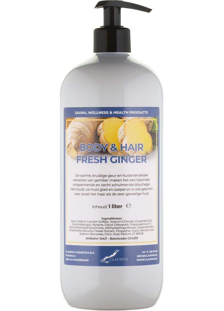 Гель-пена для тела и волос Fresh Ginger 1 литр 2 в 1, фото №1