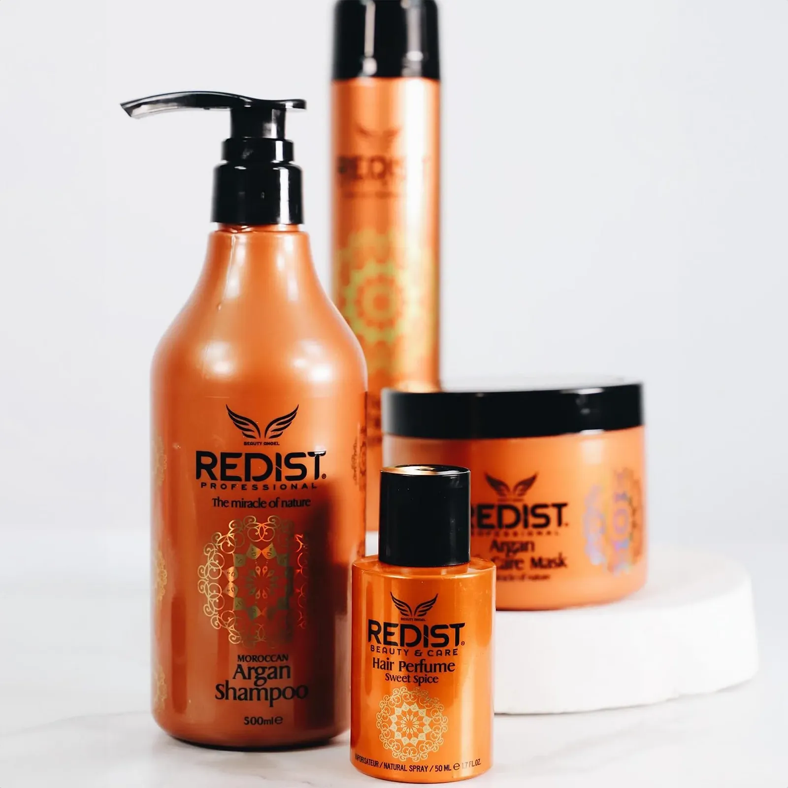Маска для волос Redist Argan Hair Care 500 мл с Аргановым маслом для Поврежденных Сухих Волос Крем с Блеском, фото №5