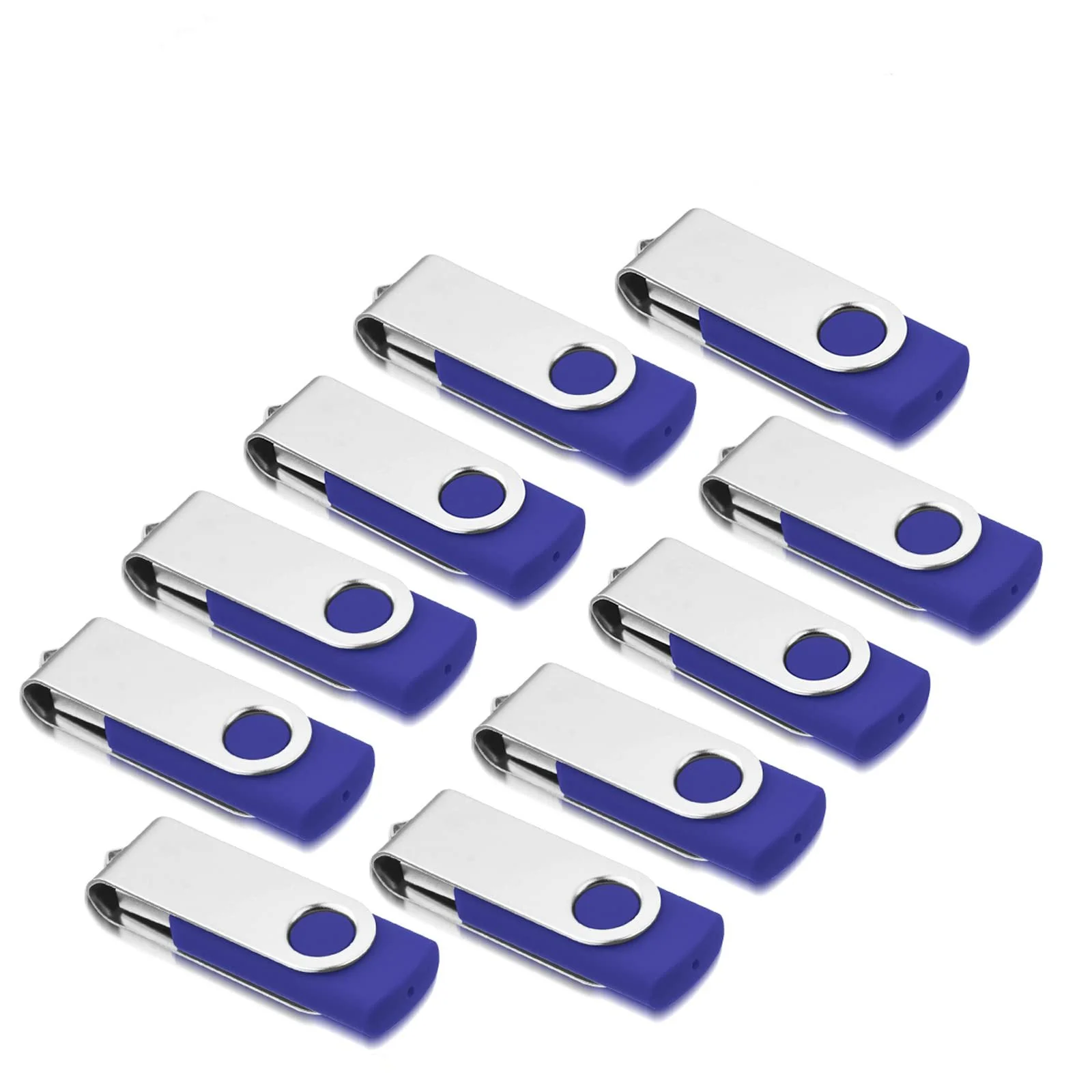 USB-накопичувач AreTop 8 ГБ USB 2.0 10 штук 360 Degree Синій, фото №1