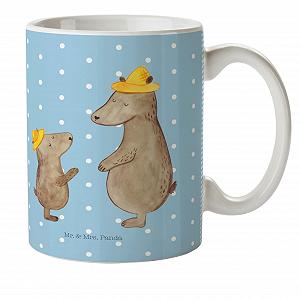 Детская кружка Mr. & Mrs. Panda Медведь в шапке, пластиковая, 80 мм x 90 мм x 80 мм - Фото 1