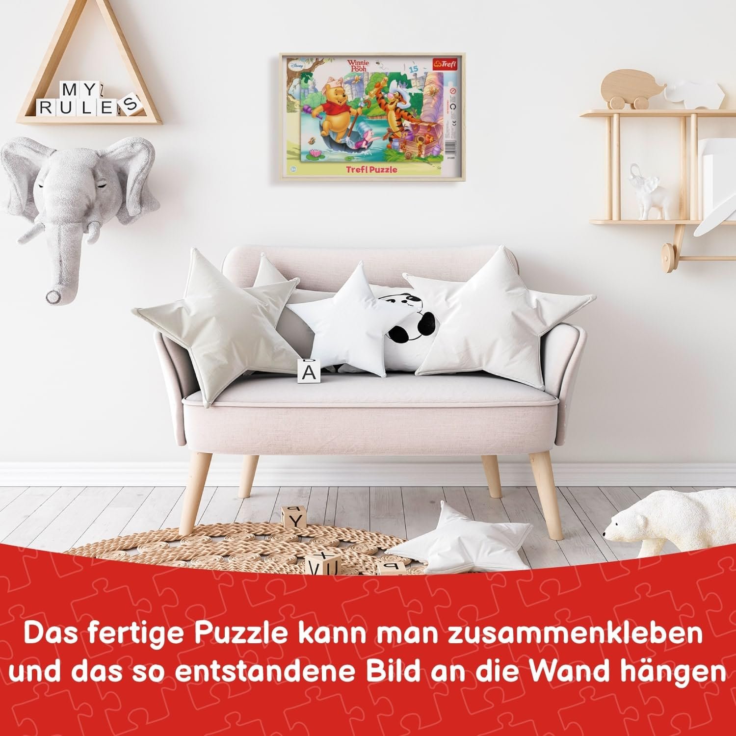 Пазлы Trefl Disney Mickey Mouse and Friends The Curious Mickey рамочные 15 элементов для детей от 3 лет, фото №7