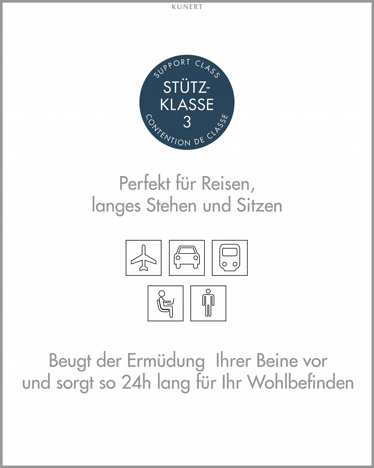 Женские гольфы KUNERT Fly&Care Класс поддержки III, 30 Denier, фото №4