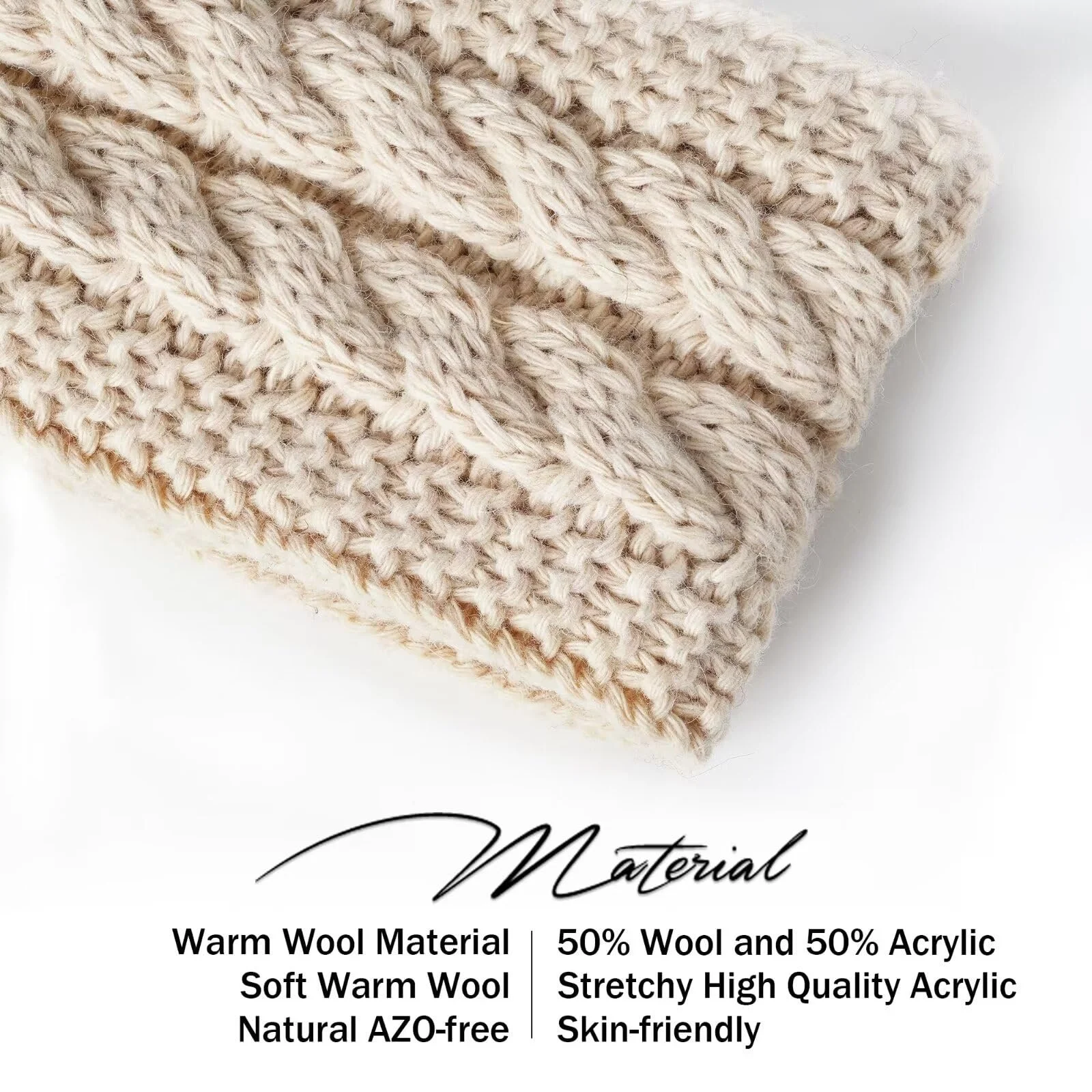 Жіноча зимова вовняна пов'язка на голову, фото №3 Жіноча зимова вовняна пов'язка на голову, фото №3